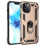 Wholesale Tech Armor Ring Stand Grip Case with Metal Plate for iPhone 12 / iPhone 12 Pro 6.1 inch (Gold)